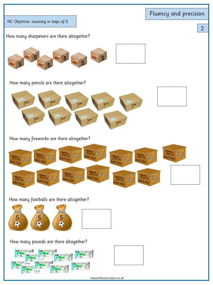 Inside 1 of Year 2 – Counting in steps of 5 (1)