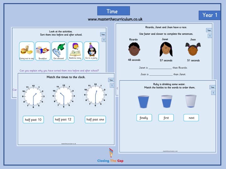 Inside 1 of Year 1 – Editable Time Teaching Slides