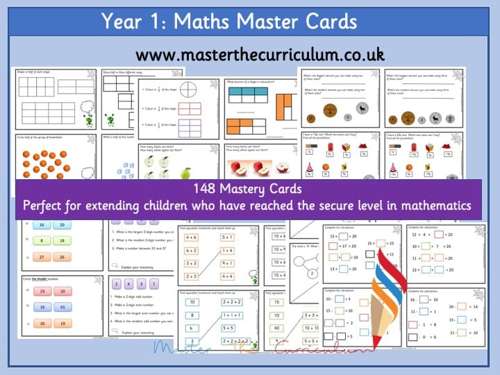 Inside 1 of Year 1 Maths Master Cards