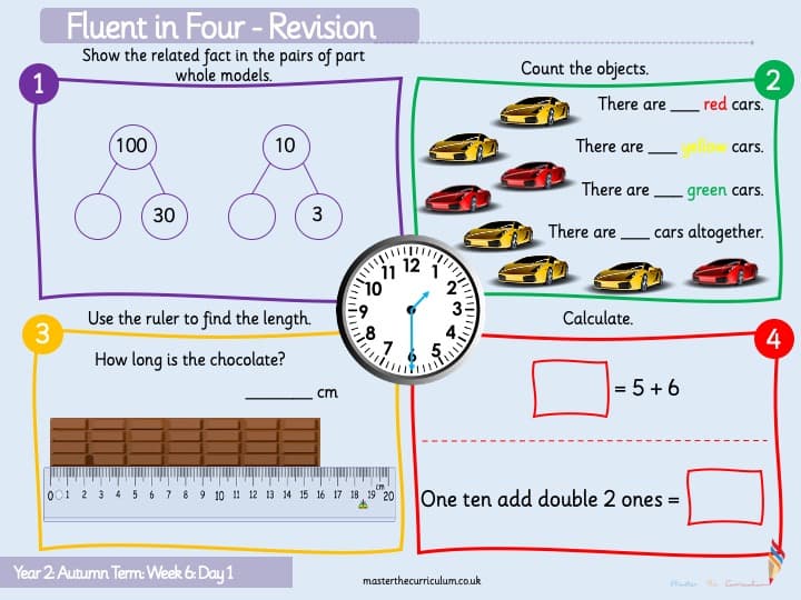 Inside 1 of Year 2 – Autumn – Week 2 Addition & Subtraction Revision Starters V2.0