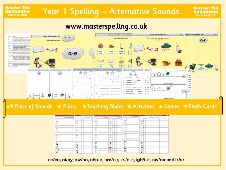 Inside 1 of Alternative Sounds and Homework List