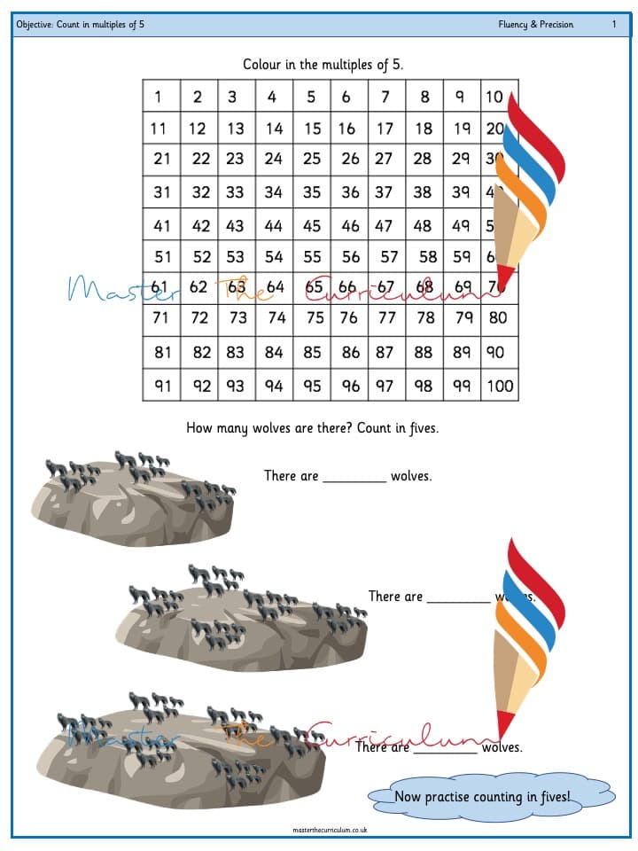 Inside 2 of Year 1 – Count in multiples of 5 (1)