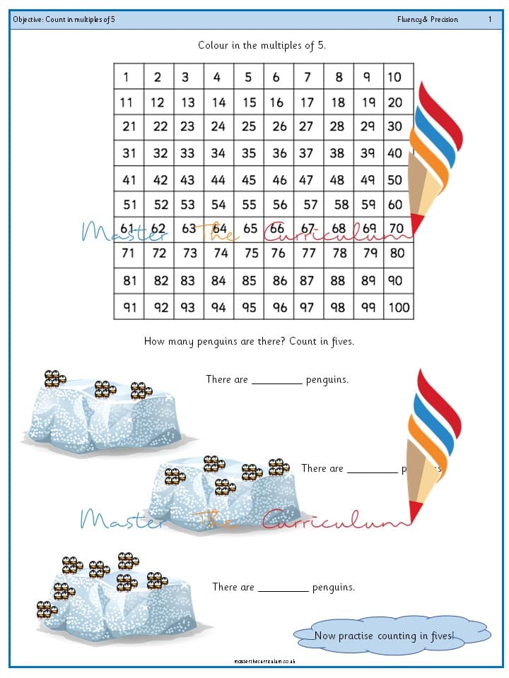 Inside 2 of Year 1 – Count in multiples of 5 (2)