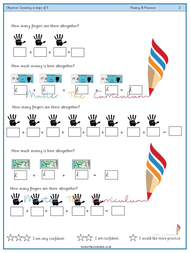 Inside 2 of Year 2 – Counting in steps of 5 (5)