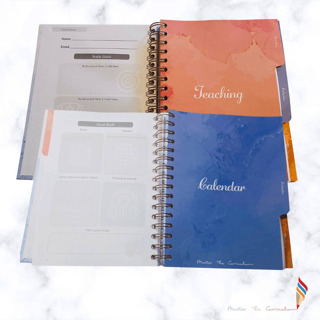 Inside 2 of A5 Undated Teacher Planner