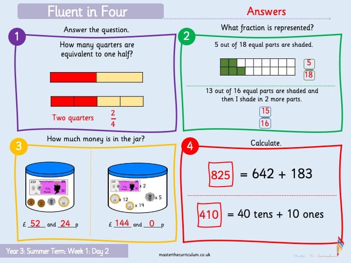 Inside 1 of Year 3 – Summer – Week 1 – Editable Fractions Differentiated Sheets