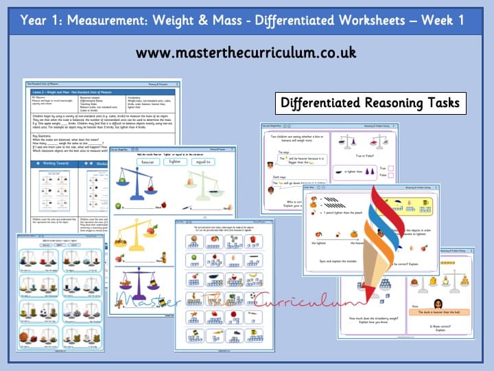Inside 2 of Year 1 – Weight and Mass Worksheets