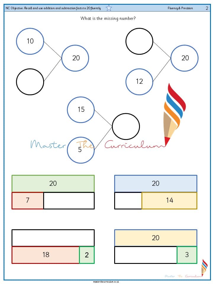Inside 1 of Year 2 – Recall and use addition and subtraction facts to 20 fluently (7)