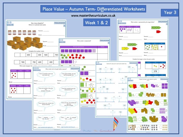 Inside 1 of Year 3 – Week 2- Place Value Editable Sheets